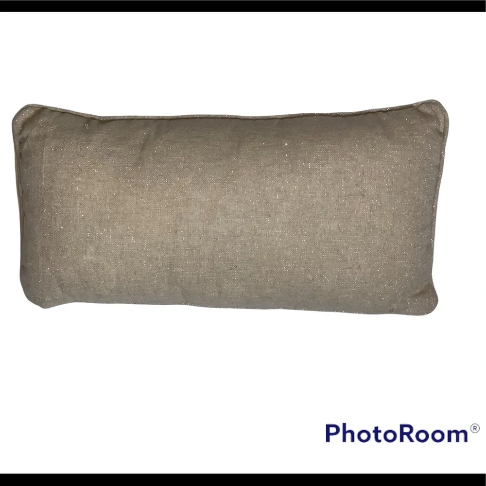 Elephant Pillow with Flecks of Silver